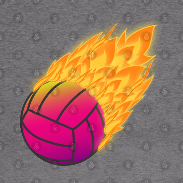 Volleyball On Fire by Designoholic